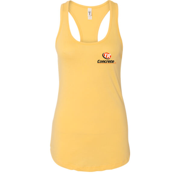 TR Concrete - Next Level - Women's Ideal Racerback Tank - Printed Logo Thumbnail