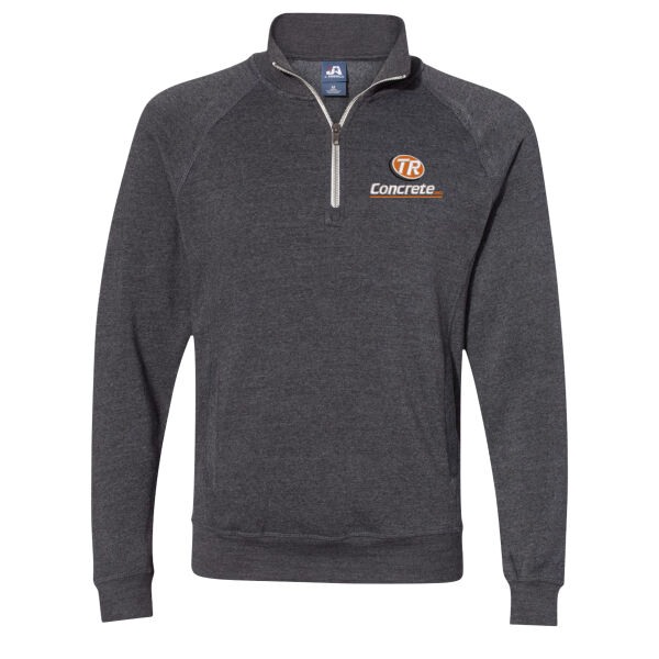 TR Concrete - J. America - Triblend Quarter-Zip Sweatshirt - Embroidered Logo Thumbnail
