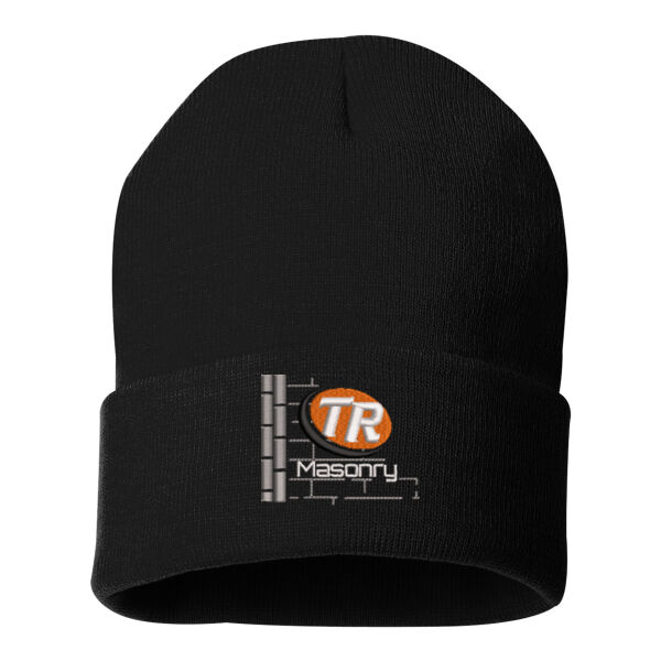 TR Masonry - Sportsman - 12" Solid Knit Beanie - Embroidered Logo Thumbnail