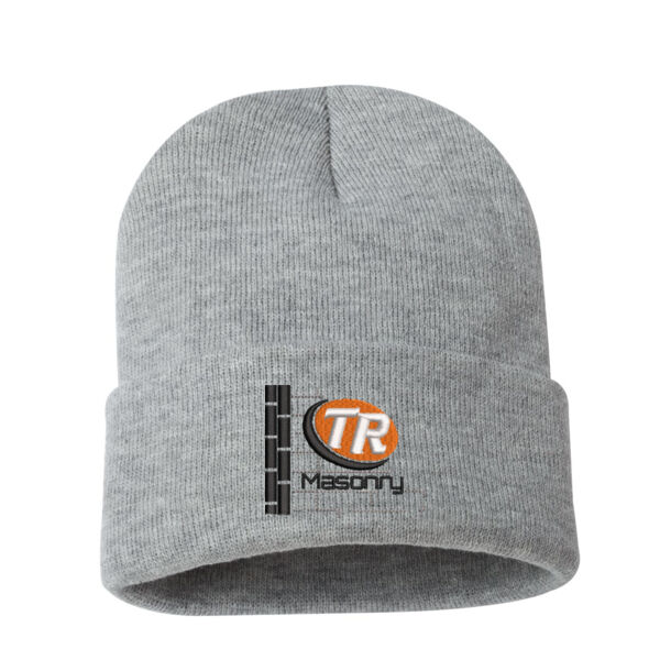 TR Masonry - Sportsman - 12" Solid Knit Beanie - Embroidered Logo Thumbnail