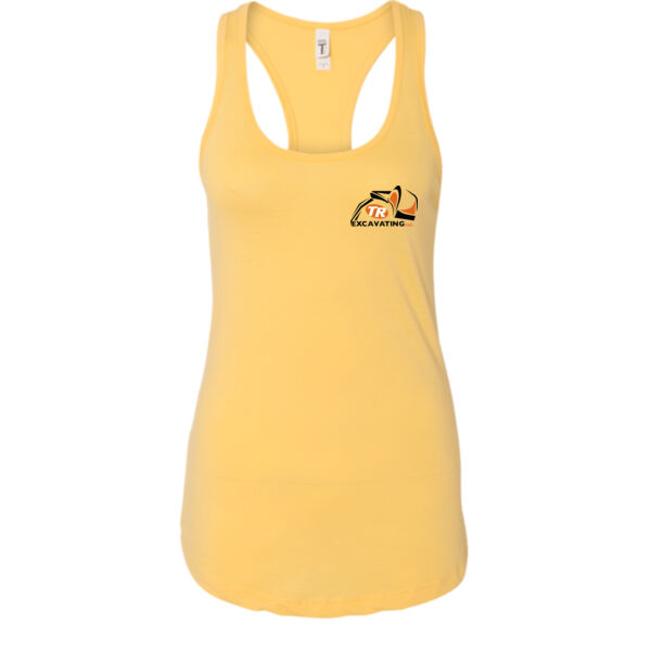 TR Excavating - Next Level - Women's Ideal Racerback Tank - Screen Print Logo Thumbnail