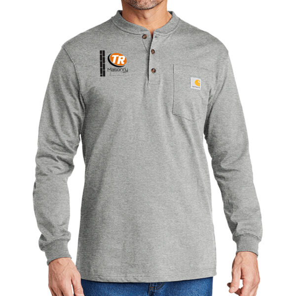 Carhartt Long Sleeve Henley T-Shirt - Screen Print Logo Thumbnail