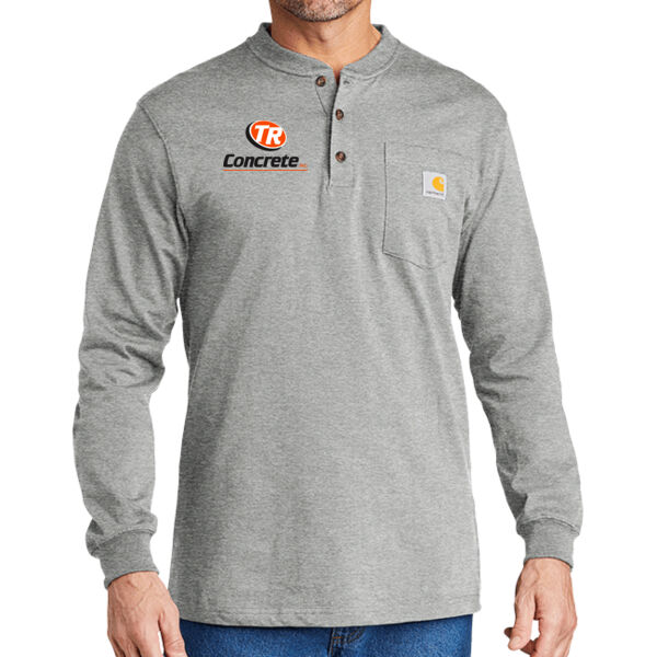 Carhartt Long Sleeve Henley T-Shirt - Printed Logo Thumbnail