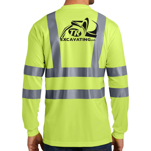 Cornerstone ANSI 107 Class 3 Long Sleeve Snag-Resistant Reflective T-shirt - Sublimated Logo Thumbnail