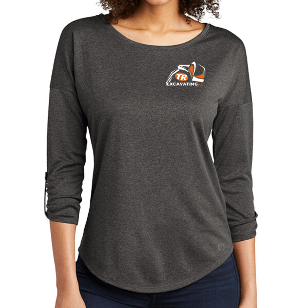OGIO Ladies Gravitate Scoop 3/4 Sleeve - Screen Print Logo Thumbnail