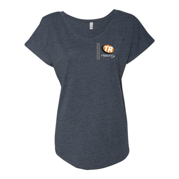 Women's Triblend Short Sleeve Dolman - Printed Logo Thumbnail