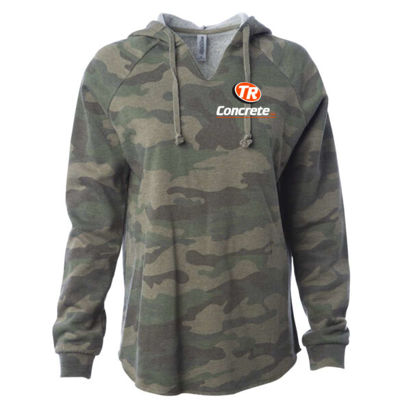 Independent Trading Co. Women's Lightweight Wave Wash Hoodie - Screen Print Logo Thumbnail