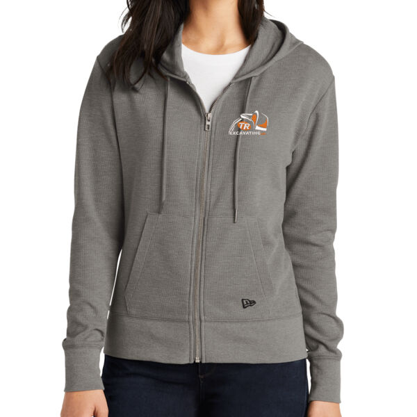 New Era® Ladies Thermal Full-Zip Hoodie - Embroidered Logo Thumbnail