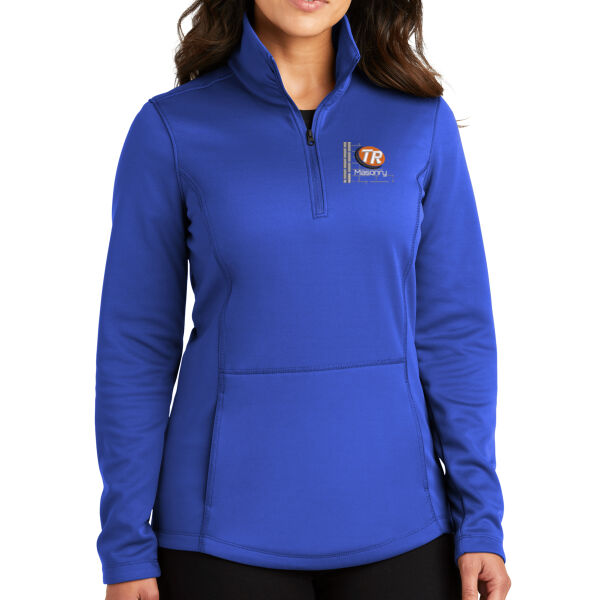 Port Authority Ladies Smooth Fleece 1/4-Zip - Embroidered Logo Thumbnail