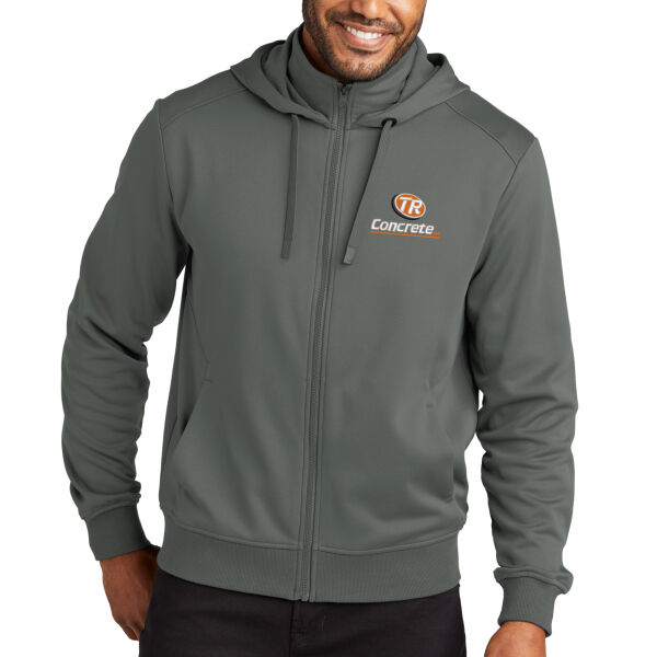 Port Authority Smooth Fleece Hooded Jacket - Embroidered Logo Thumbnail