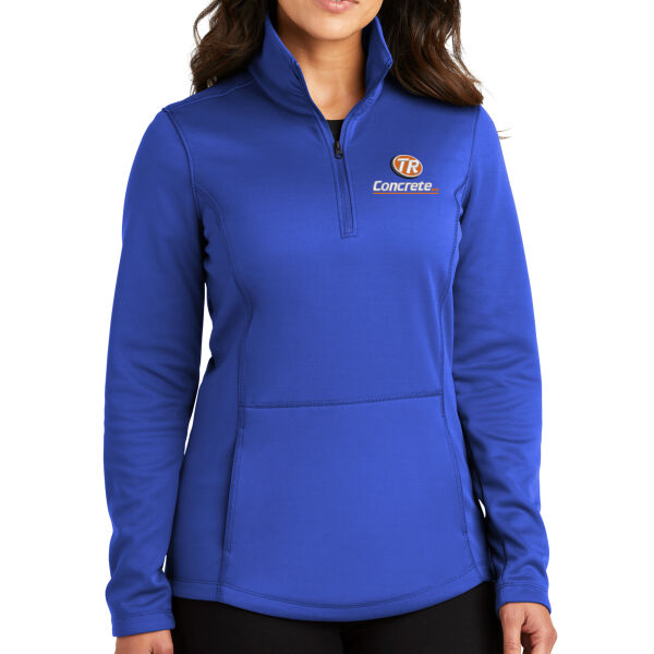 Port Authority Ladies Smooth Fleece 1/4-Zip - Embroidered Logo Thumbnail