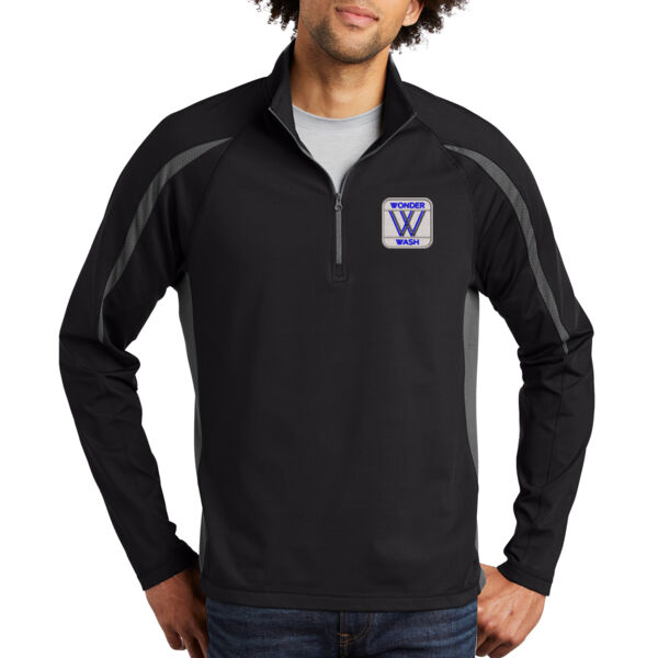Sport-Wick Stretch 1/2-Zip Colorblock Pullover - Embroidered Logo Thumbnail