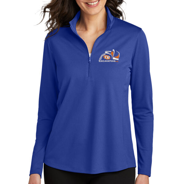 Port Authority® Ladies Dry Zone® UV Micro-Mesh 1/4-Zip - Embroidered Logo Thumbnail